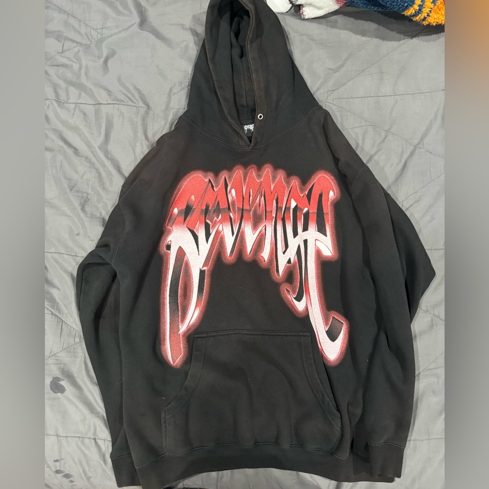Revenge Metallic Hoodie Red